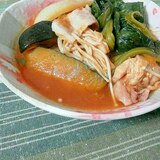 トマト缶とめんつゆで簡単♪和風トマト鍋☆☆